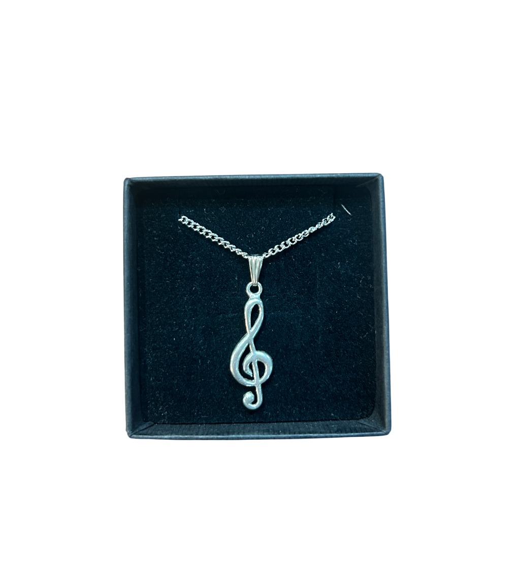 Pewter Treble Clef Pendant